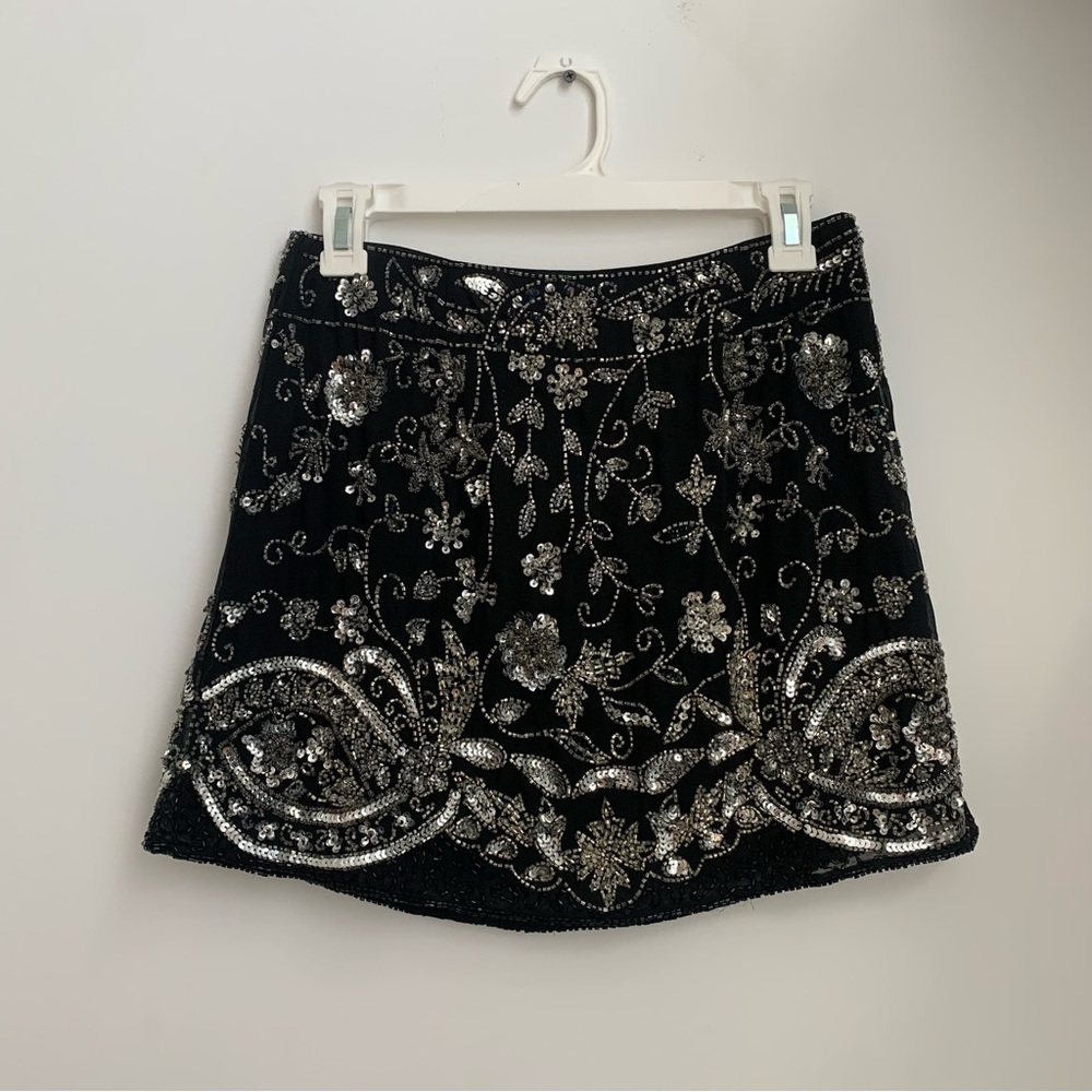 Vintage beaded mini skirt